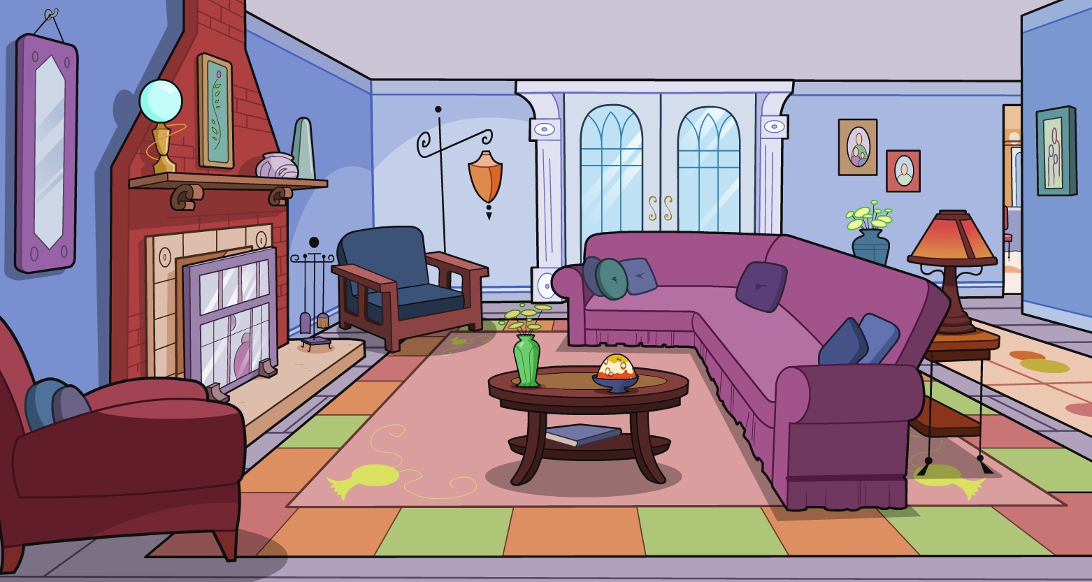 Stage set, Cartoon and Living rooms on Pinterest